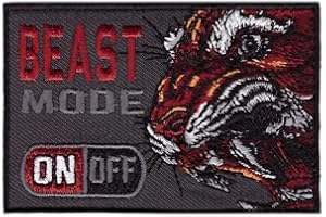Titan One Europe - Tactical Beast Mode On off Screaming Tiger Morale Gear Rucking Tactical Patch Toppa Ricamato Tattica Militare