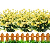 12 Fasci Di Fiori Artificiali Autunnali Arancioni - Resistenti UV Per Esterno E Interno - 4