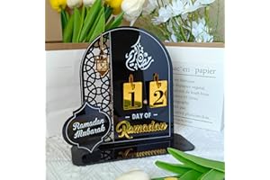 GZWY Ramadan Kalender, Eid Mubarak Dekoration DIY Ramadan Dekoration Aus Holz, Ramadan Kalender Kinder, Countdown-kalender Ornament Gebet Ramadan Mubarak Deko Wohnzimmer Ramadan Geschenke für Kinder