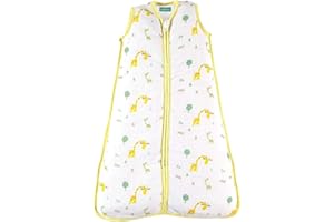 MOLIS & CO molis&co - Sacco Nanna 0.5 TOG - Sacco Nanna per Neonati - Sacco nanna estivi - Ultra-fresco e Leggero - Mussola di Bambu Premium - Senza Maniche - Safari (18-36 mesi)