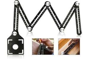 MOOUK Perforazione Locator, Template Tool Lega di Alluminio Jig Hole Bit Carpenteria Drill Guide Locator Regolabile Jig Hole Punching Tool (31X5.5X2.6cm)