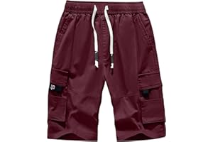 APTRO Mens Cargo Shorts Combat Casual Cotton Elastic Waist Shorts with Multi Pockets Workwear CG01