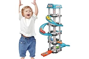 Jouet de garage de voiture, ensemble de jouets de garage pour - Jouets d'aventure en voiture | Piste de course de voiture pour les tout-petits de 1 à 3 ans avec 2 voitures, jouets Montessori de Eastuy