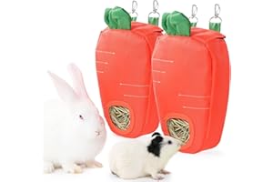 JanYoo Hay Feeder for Guinea Pigs Rabbit Food Dispensers Bag Rack Storage Manage Hanging Feeding Large Capacity 0.26lb