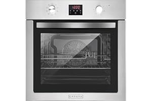 Empava Built In Oven - 72L Single Stainless Steel Fan Oven with Timer and 12 Functions