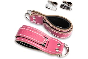 RLG RL GRIPS RL Grips® Tobilleras Deportivas de Cuero para Poleas de Gimnasio - Correas de Tobillo Fitness de Entrenamiento - Tobilleras de Piel para Gym Cable Musculación Fuerza