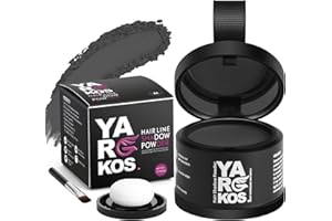 MIFANYO Hairline Shadow Powder, Instantly Root Touch Up Powder for Women Gray Hair Cover Up, Color Root Coverage for Thinning Grey, Mens Roots Concealer for Hair Loss Beard Line, 4-Dark Gray