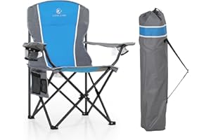 ‎LET'S CAMP LET'S CAMP Campingstuhl Klappstuhl Faltbar Angelstuhl mit Getränkehaltern Tragetasche XL Faltstuhl bis 160kg