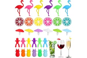 YPLANGENT 32 stycken glasmarkeringar, glasmärkning dricksglas, glasmarkerare silikon, glasmarkerare, glasmarkörer – färgglada silikonmarkörer för vinglas, champagneglas, cocktailglas, fest och bröllop
