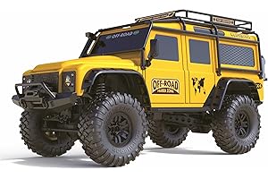Amewi Dirt Climbing SUV Safari Crawler 4WD 1:10 RTR con batteria, telecomando, cavo di ricarica, giallo
