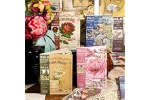 NPCSWXQ 160 Blätter Vintage scrapbook zubehör,4 Pack gemischte Spezialpapier für Letter Writing,Doppelseitiges Muster Scrapbook Papier,Junk Journal,DIY Schreiben/Album/Reisetagebuch Decorative Craft Paper