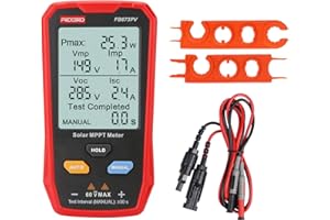 FrogBro FB673PV Solarpanel Tester, Photovoltaik Multimeter 800W, Solar MPPT Messgerät mit Großem Ultraklarem LCD, Smart MPPT Leerlaufspannungs Fehlerbehebung, Datentest für Photovoltaikmodule