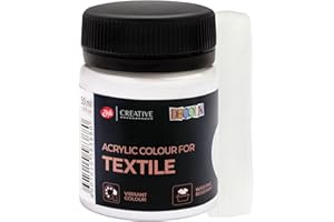 DECOLA Nevskaya Palitra High Quality Fabric Paint White 50 ml in Bowl Washable Fabric Paint