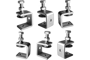 HWTONG 6 Stück C Klemme, Delstahl Heavy Duty trägerklemme, für zwingen, Klemmen & Spanner, Holzarbeiten Werkzeug , Heimwerken & Autoreparatur