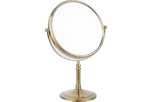 bgl Guld badrumsspegel, 1X och 3X förstorande sminkspegel, 360 roterande sminkbordsspegel, dubbelsidig sminkspegel för bad so