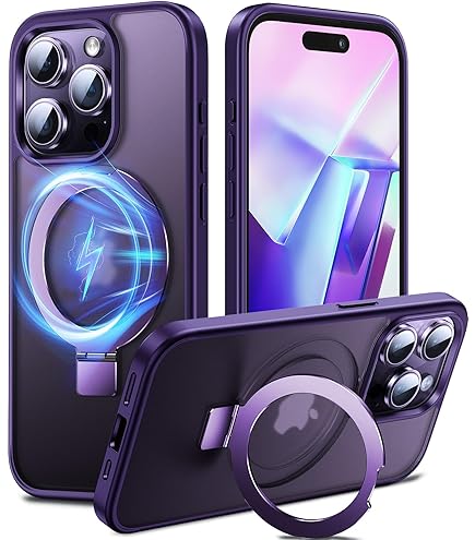 Custodia Miracase Per IPhone 15 Pro Max Con Supporto Magnetico Girevole 360° – Protezione Antiurto Militare, MagSafe, Anello In TPU Opaco - 4