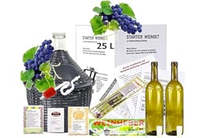 WAMAT Starterset -Mach Wein selbst komplettes Weinset Wein selbermachen Weinballon (25 Liter)