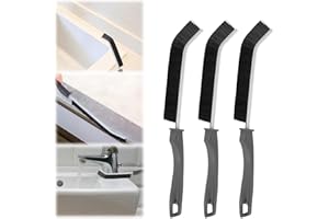 3PCS Brosse Nettoyage des Interstices Brosse à Joint Carrelage Crevice Cleaning Brush Brosse Nettoyage Salle de Bain Brosse multifonctionnelle à Poils Rigides pour Groove Gap et Saleté dans Crevasses