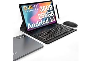 DEEMWOLF Tablet 11 Inch Android 14 Tablet With sim Card Slot,Gaming/Office Tablets 5G WiFi,Octa-Core,36GB RAM+256GB ROM (TF 1TB)/9580mAh/20W/13+8MP/Face ID/TÜV/GMS/BT5.0/3-Year Warranty