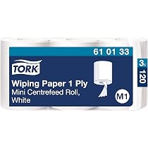 Rouleaux De Serviettes En Papier Tork Basic Mini - 12 Rouleaux, 266 Feuilles Chacun - Pour Distributeur M1, 100% Recyclées