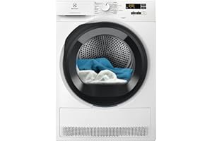 Electrolux Secadora con Bomba de calor EDI618A5BO, Seca 8 Kg, Libre instalación, Sistema EcoFlow, GentleCare, Función MixCare, Tecnología SensiCare, Motor Inverter, Display LCD, Blanco