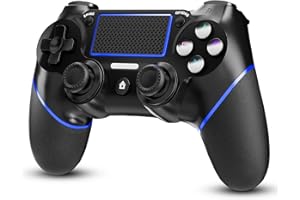 RivalPlay Controller per PS4, Controller Wireless con Vibrazione Duale, Trigger Lineari Sensibili, 6 Assi e Design Ergonomico