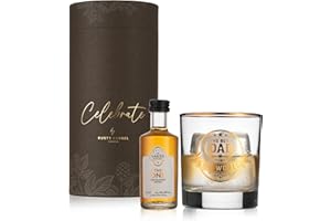 Rusty Barrel Whisky Gift Set for Dad Including Large Whisky Glass (315ml) and Premium Whisky | Dad Christmas Gifts, Father's Day Gifts | Dad Gifts in a Beautiful Gift Box (Whisky - 46.6% ABV - 50ml)