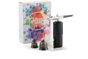 LIARTY Airbrush Kit Machine with Compressor, High-Pressure Air Brush Set with 0.3mm Nozzle and Cleaning Brush Set for Nail Art, Makeup, Painting, Cake Decor