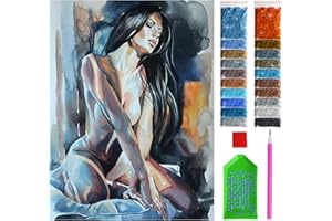 ARTULIO Diamond Painting Kit 5D DIY - Bella donna in una posa appassionata - 30x40cm - Ricamo a Punto Croce Strass Diamante Painting, Decorazione per Casa e Pareti, Pittura Diamante Fai da Te