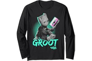 Marvel Guardians Of The Galaxy Groot Tape Portrait Long Sleeve T-Shirt