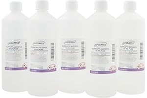 LUCEMILL 5 Litre (5 x 1L) Isopropyl Alcohol 99.9% Pure IPA Isopropanol Liquid
