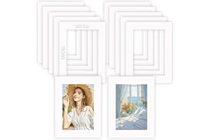 Chingcoo 12 Stück Passepartout 30x40 cm Außenmaß – 1,5 mm Stark – Passepartout Ihrer Bilder und Fotos für Fotos, Postkarten – Präsentation & Schutz