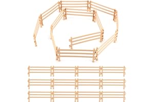 PLUSHCEWT 40Pcs Pferdezaun Spielzeug 15.5cm/6,1Zoll Mini Zaun Tierfiguren Kinder Pferd Corral Fechten Zubehör Verstellbarer PVC Deko Kreativ Spielzeug Zaun für Pferde Stall Bauernhof Tier Figuren Lernspielzeug