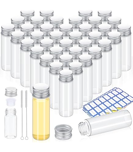 50 Tubes à Essai En Verre Avec Bouchons - 10ml Et 20ml - Pour Stockage Aliments Ou Artisanat