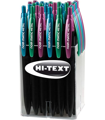 Penne A Sfera Hi-Text 906 MATIC PASTEL - Punta 1 Mm, Inchiostro Blu, Blister 4 Pezzi Assortiti - Foto 9