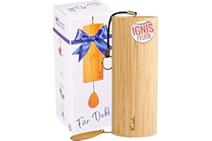 ‎DAYASA Koshi Klangspiel aus Bambusfurnier Ignis Feuer | Windspiel mit Geschenkverpackung | Geschenkbox | Verpackung