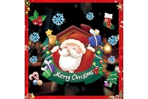 TaimeiMao Natale Vetrofanie,Adesivi Natalizi per Finestre,Natale Adesivi Decorativi,Finestra Stickers,Wallpaper Vetro Vetrina, Finestra Sticker Decorazione,Natale Vetrina Wallpaper (HYC-103)