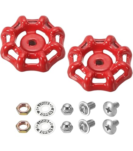 PATIKIL Außenwasserhahn Griff Rot - Gusseisen Mit 6x6mm Vierkantloch Für Garten & Haus