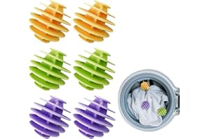 Varkage Pack of 6 Washing Ball for Washing Machine, Laundry Balls for Washing Machine, Rubber Washing Balls for Down Jackets, Reduce Wrinkles and Clip