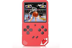 ZHISHAN 16 Bit Handheld Spielkonsole Retro Tragbare Spiele Konsolen inkl. 220 Klassische Vintage Video Spielen 3.0 "LCD HD Bildschirm Arcade Erholung System Geburtstags Geschenk für Kinder (Hellrot)