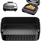 Air Fryer Silicone Liners for Ninja Foodi MAX Health Grill 5.7L Air Fryer AG551UK, Reusable Air Fryer Accessories, Non-Stick 