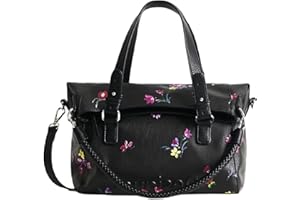 Desigual Bols_Little BIA Loverty 2, Borsa a Mano Donna, Nero, OneSize