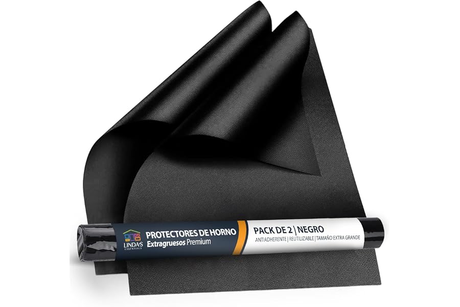 Linda's Essentials Protector Horno Interior (2 Unidades) – Alfombrilla Horno Reutilizable 32x50 cm, Protector de Horno Antiadherente