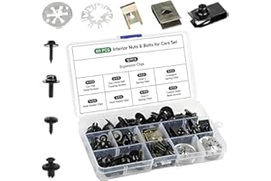 CLCIOSIS 80 Stück Selbstschneidende Schrauben Edelstahl Blechschrauben Selbstschneidend Karosserieschrauben mit Muttern, Kreuzschlitz für Auto Motorhaube & Karosserie (Rostfrei)