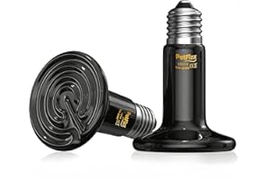 PetFizz Ceramic Heat Emitter for Reptiles, Reptile Heat Lamp Bulbs 150W-2Pack, Terrarium E27 Ceramic Heat Bulb for Tortoise, Lizards, Bearded Dragons, Snakes, Chicken, Dog
