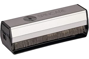 Super Exstatic Brosse Nettoyage Vinyle par SPINCARE | Brosse Antistatique En Fibre Carbone Et Velours Netoyyant Disque Vinyles | Pour Nettoyage et Entretien de Disques Vinyles LP