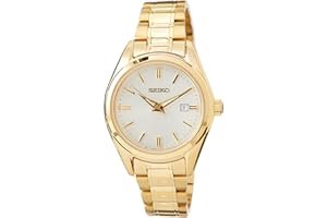 Seiko Zegarek damski kwarcowy stal szlachetna z paskiem ze stali nierdzewnej SUR632P1, żółty, Einheitsgröße, bransoletka