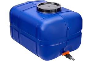 Garronda Depósito de Agua 150 litros con Tapa y Grifo – Tanque de Agua Potable de Plástico para Almacenamiento Doméstico, Industrial y como Bidon Agua para Camper GD-0098