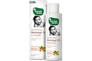 Mother Sparsh Ayurvedic Baby Massage Oil, 18 Herbal extracts and Oils - Lajjalu, tagar, Almond & Avocado Oil, 100ml