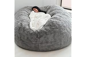 LOKTCH NSMYOOK Sacco Puf Elegante e Morbido Pouf Gigante 5/6/7 Piedi per Giardino Salotto Balcone Pouf Portaoggetti con Coperchio Senza Imbottitura